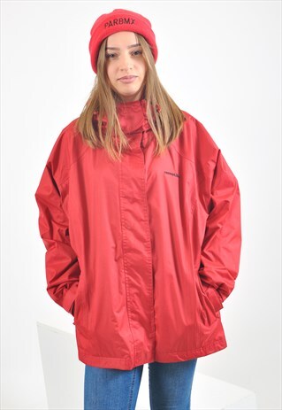 VINTAGE WINDBREAKER JACKET IN RED