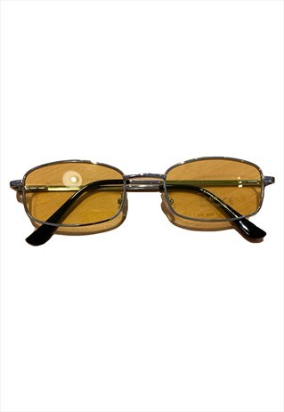 SMALL RECTANGULAR YELLOW SUNGLASSES