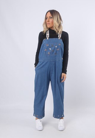 VINTAGE DENIM DUNGAREES BICH REWORKED 3/4 LENGTH 90'S (EU1Q)