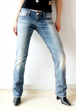 Vintage Jeans Liw Rise Straight Y2k Miss Sixty Jeans Blue