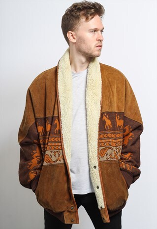 VINTAGE AZTEC INCA FLEECE JACKET