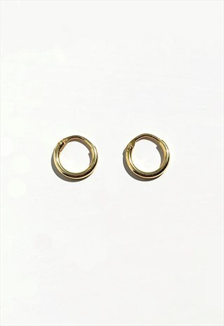 SIMPLE MINI HOOP EARRINGS 8MM