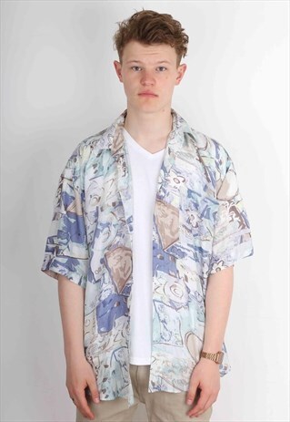 VINTAGE PATTERN SHIRT PTS057