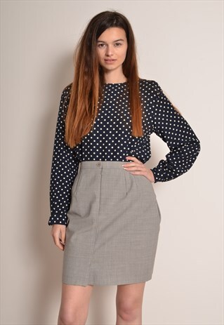 VINTAGE 90S PENCIL SKIRT IN GREY