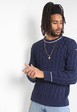 Vintage Paul and Shark Cable Knit Jumper Blue