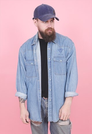 VINTAGE BLUE DENIM SHIRT /R12281