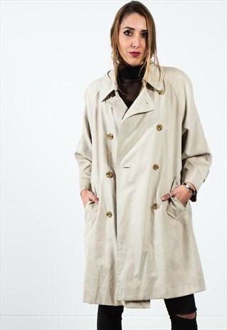 VINTAGE 80S ORIGINAL AQUASCUTUM TRENCH / S2493