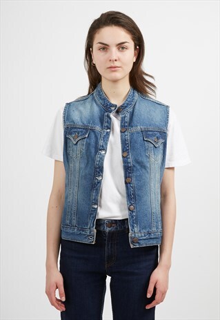 VINTAGE BLUE LEVI'S DENIM VEST TOP