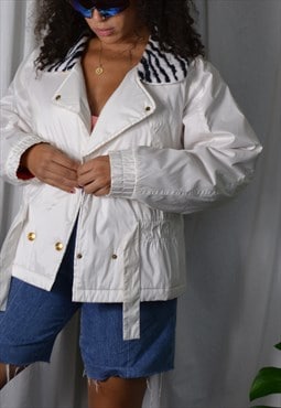 Vintage 80's Ski Faux Fur Collar Jacket