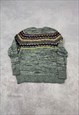 KNITTED JUMPER ABSTRACT PATTERNED KNIT SWEATER