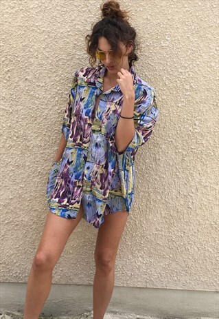 PATTERNED OVERSIZED RETRO VINTAGE UNISEX FESTIVAL SHIRT