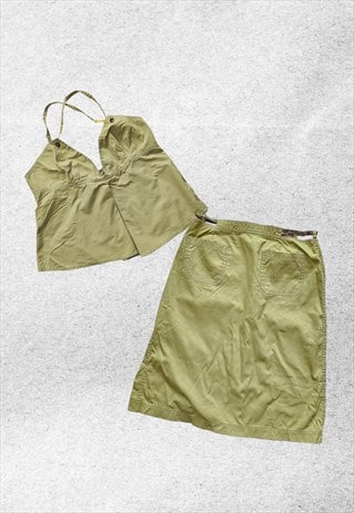Cop Copine Yellow Lime Skirt Set