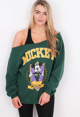 VINTAGE OFF THE SHOULDER DISNEY SWEATSHIRT