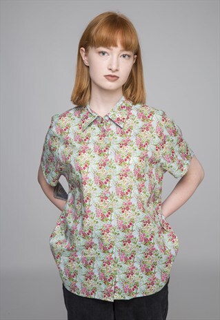VINTAGE PINK FLORALS SHIRT