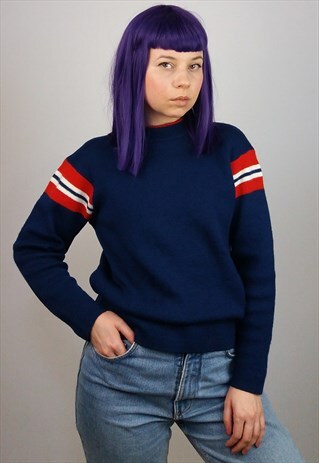 VINTAGE 90'S PURE WOOL KNIT JUMPER/ SWEATER SM0411