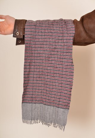 VINTAGE CHECK WOOL AUTUMN SCARF
