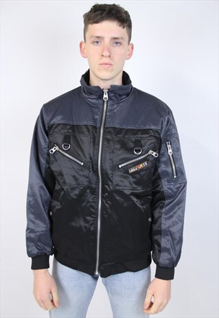 VINTAGE 90S SHEEP SKIN LINED BOMBER JACKET