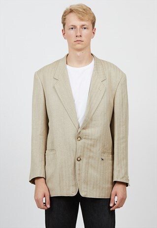 VINTAGE BEIGE CAMEL BLAZER JACKET