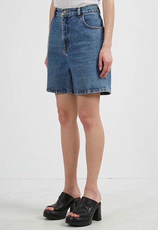 VINTAGE BLUE CANOE DENIM MINI SHORTS