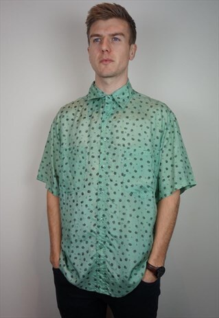 PURE SILK PATTERNED SHIRT