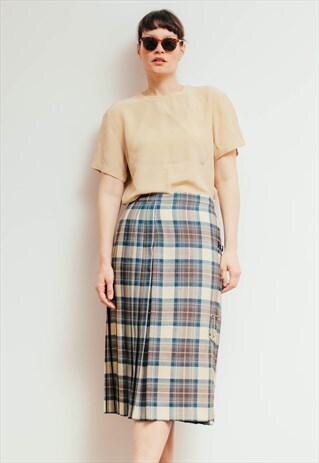 VINTAGE TARTAN WOOL SKIRT