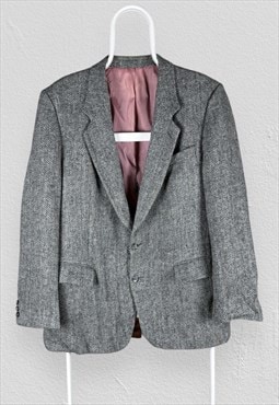 Harris Tweed Blazer Jacket Sears Grey Mens Medium UK 42