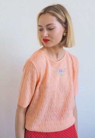 FLORAL EMBROIDERED KNIT