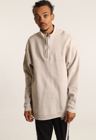 VINTAGE COLUMBIA EMBROIDERED SPELLOUT 1/4 ZIP SWEATSHIRT