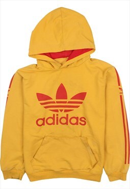 Vintage 90's Adidas Hoodie Sportswear Spellout Yellow Small