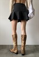  VINTAGE Y2K 00S SUEDE ANIMAL PRINT KNEE BOOTS
