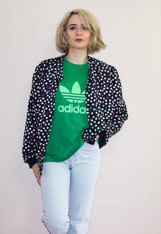 VINTAGE 80'S POLKA DOT BOMBER JACKET