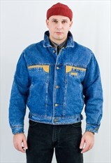 Vintage 80s/90s sherpa denim jacket in blue oversized M/L