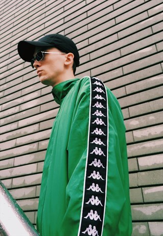 VINTAGE 90S GREEN KAPPA TRACK JACKET