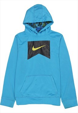 Vintage 90's Nike Hoodie Swoosh Pullover Blue XLarge