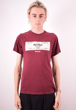HARD ROCK CAFE MENS VINTAGE BERLIN T-SHIRT TOP MEDIUM 90S