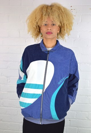 VINTAGE 90'S ADIDAS VELOUR TRACK JACKET