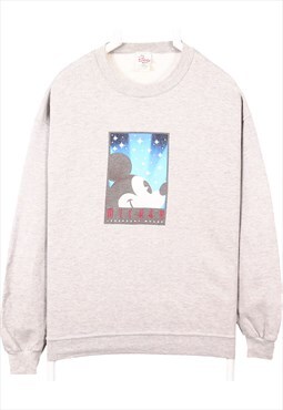 Vintage 90's Disney Sweatshirt Graphic Grey Large