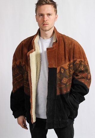 VINTAGE AZTEC FESTIVAL SHERPA JACKET