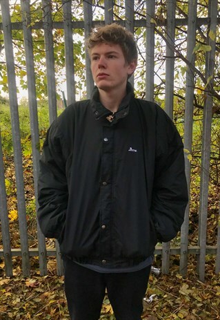 VINTAGE STARTER KOREA GREEN DRAGON BLACK BOMBER JACKET
