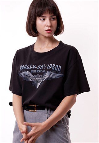 COTTON 90S VINTAGE HARLEY DAVIDSON GRAPHIC T-SHIRT 17373