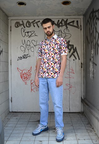 TOMMY HILFIGER FLAG PRINT POLO SHIRT