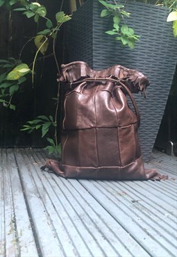 Vintage 70's Leather Patchwork Bag
