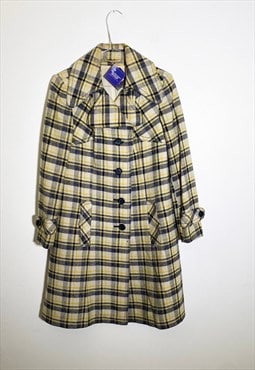 Vintage 60s check wool coat 