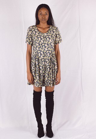 VINTAGE 90'S FLORAL SHORT SLEEVED PLAYSUIT