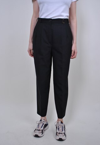 VINTAGE BLACK FORMAL TROUSERS, 90 SUIT CHINOS