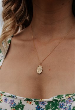 Juniper Matte Gold Wildflower Necklace