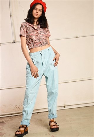 VINTAGE 90'S RETRO MINT FESTIVAL TROUSERS