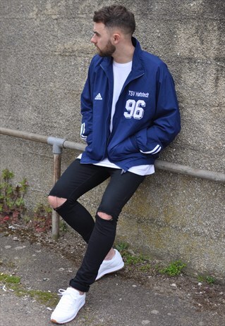 VINTAGE 90'S ADIDAS FOOTBALL WINDBREAKER TRACK JACKET