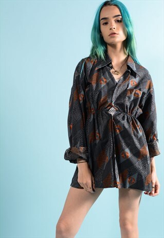 MINI REWORK ABSTRACT DRESS