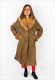 VINTAGE 70'S PENNY LANE SHEARLING COAT, BROWN SHEEPSKIN OVER